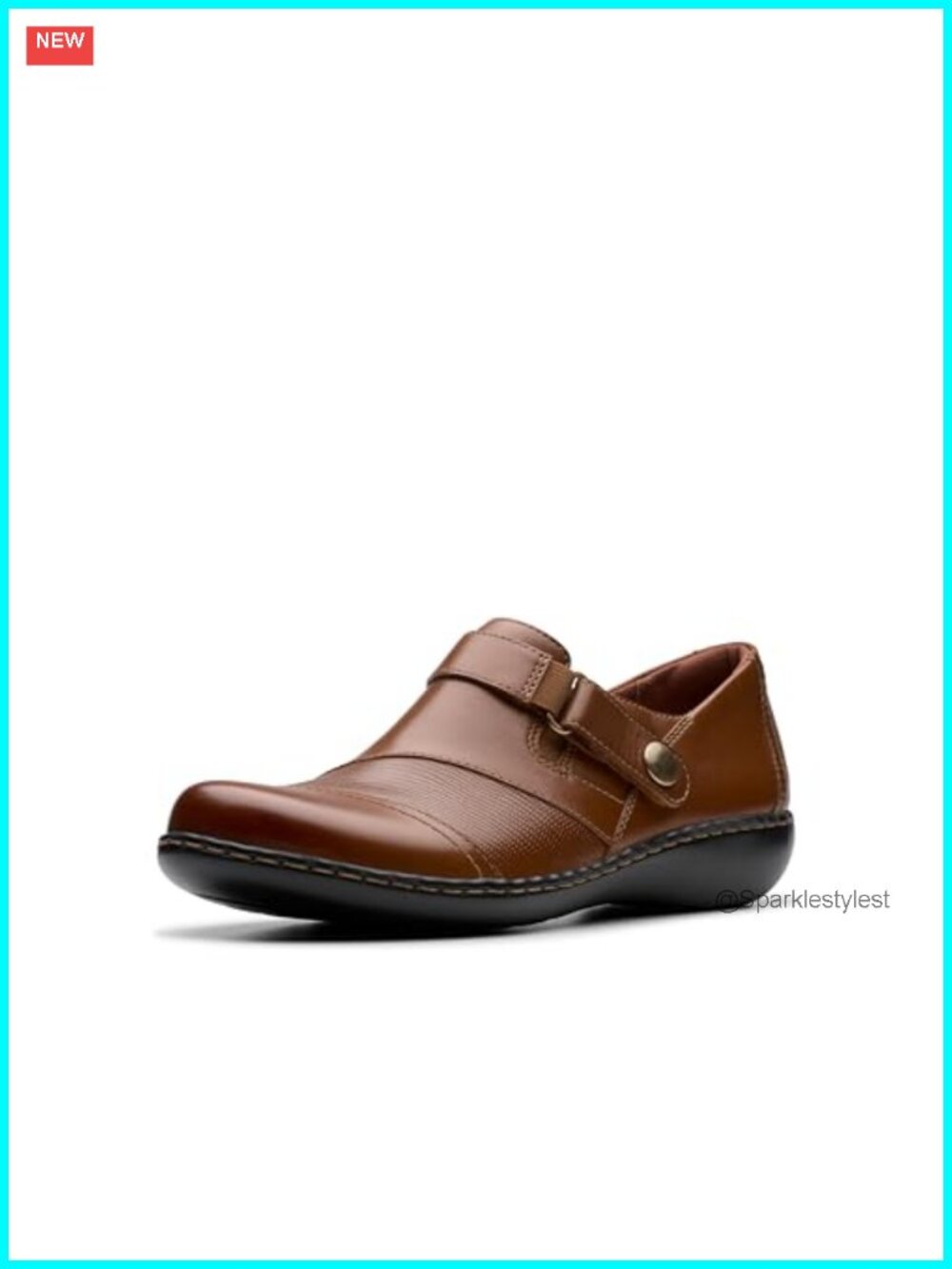 Clarks Ashland Gem Leather Loafers with Cushioned Footbed